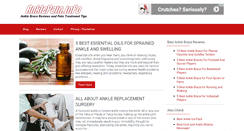 Desktop Screenshot of anklepain.info